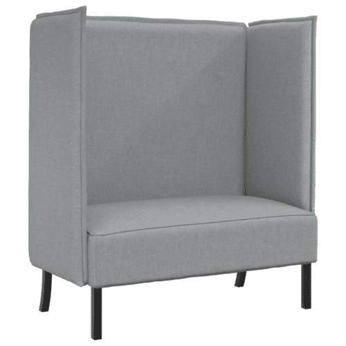 Magas háttámlású kanapé világosszürke 109x56x121 cm textil