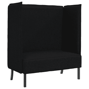 Magas hátú kanapé fekete 109x56x121 cm szövet