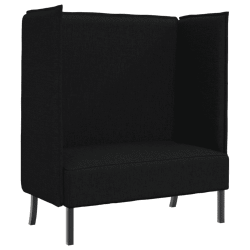 Magas hátú kanapé fekete 109x56x121 cm szövet