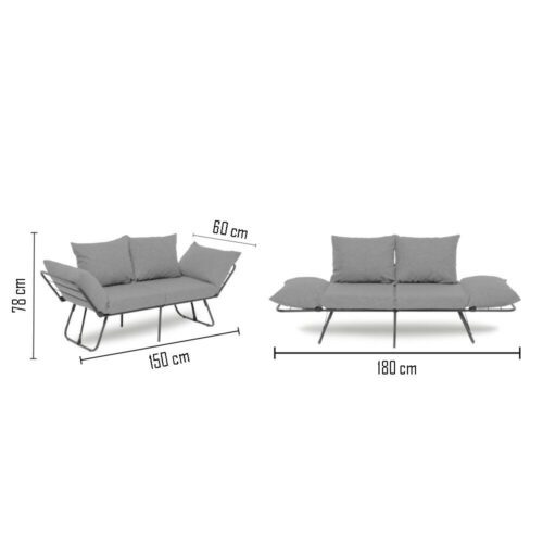 Atelier Del Sofa 2 személyes kanapéágy világosbarna Viper 2 szemé... - Image 2