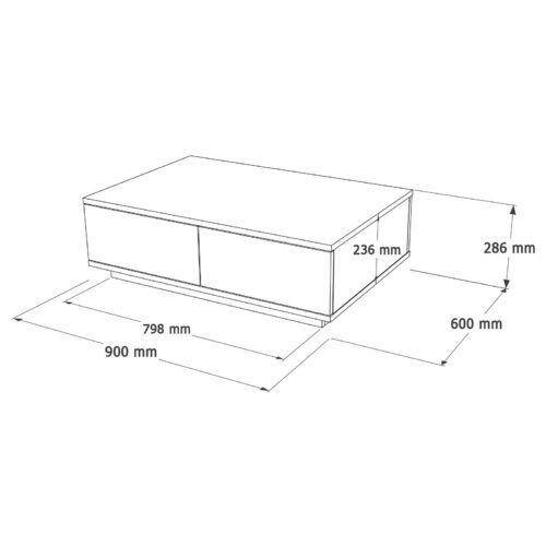 Hanah Home Coffee Table Atlantic Pine Anthracite FR14-AA - Image 2