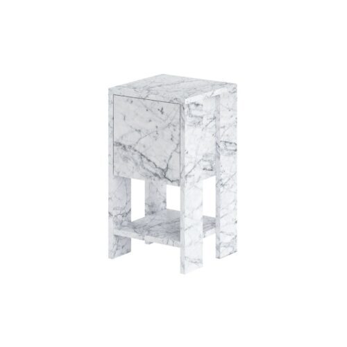 Hanah Home Nightstand Carrara Marble Ema - Carrara Marble