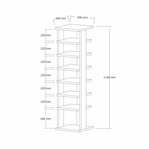 Hanah Home Shoe Cabinet Walnut Ayka - Walnut - Image 2