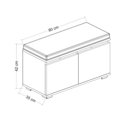 Hanah Home Shoe Cabinet White Drago - White - Image 2