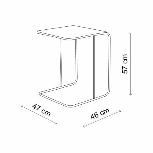 Hanah Home Side Table Taupe Shb-011-B - Image 2