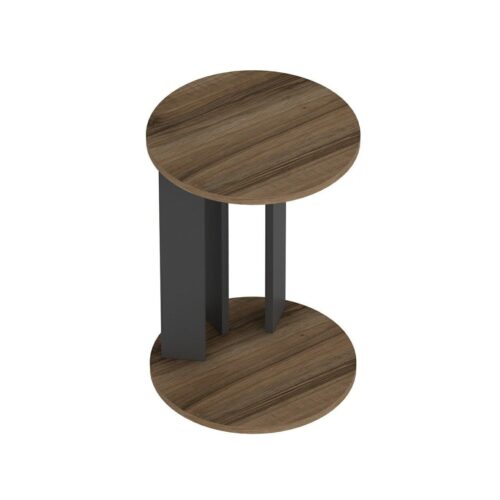 Hanah Home Side Table Walnut Anthracite Ema - Walnut