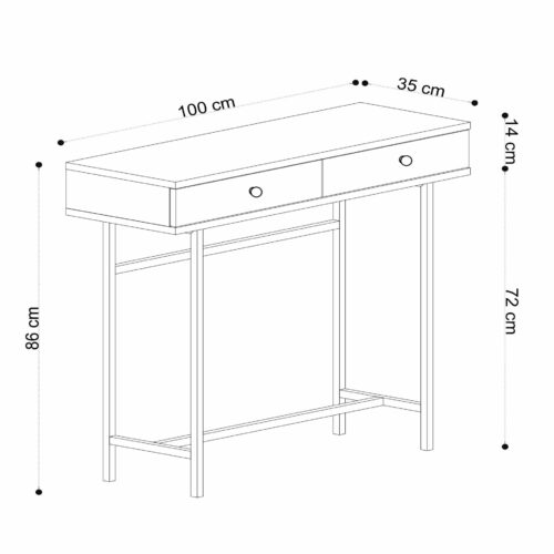 Hanah Home Sideboard Oak Black Esta - Image 2
