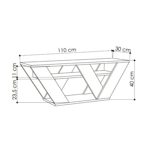 Hanah Home TV Stand Carrara Marble Pipralla - Carrara Marble - Image 2