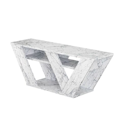 Hanah Home TV Stand Carrara Marble Pipralla - Carrara Marble