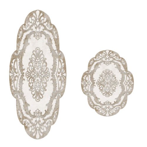 L'essentiel Maison Bathmat Set (2 Pieces) Beige White 21010715Bj