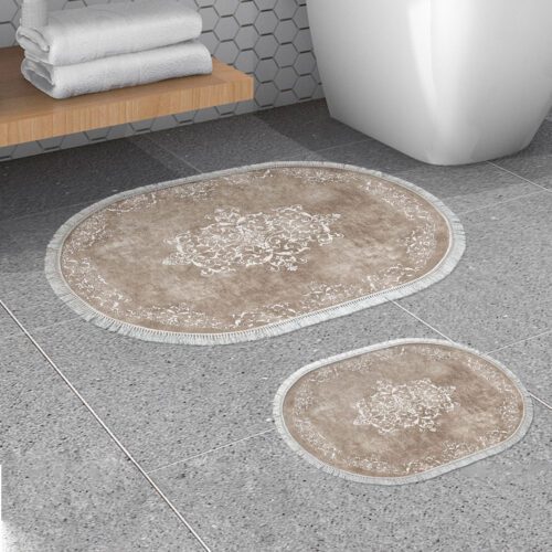 L'essentiel Maison Bathmat Set (2 Pieces) Beige White 410616...