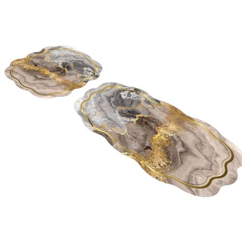 L'essentiel Maison Bathmat Set (2 Pieces) White Mink Gold 21...