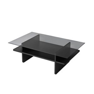 Hanah Home Coffee Table Black Fume Saga téglalap alakú dohányzóas...