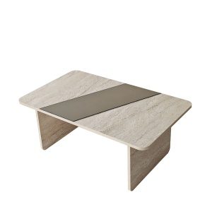 Hanah Home Coffee Table Bronze Travertine Favorite - Bronze