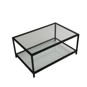 Hanah Home Coffee Table Fume Black Astro sehpa / şeffaf temperli...