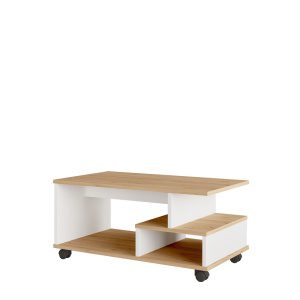 Hanah Home Coffee Table Oak White MIN9-SW
