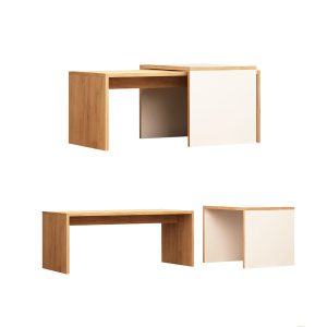 Hanah Home Coffee Table Oak White Nuguso
