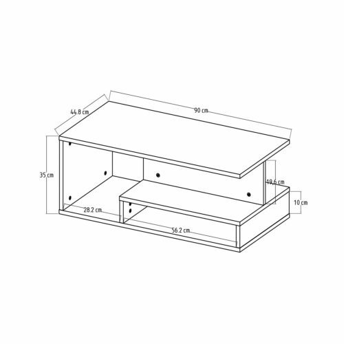 Hanah Home Coffee Table Travertine Vera Mini - Travertine - Image 2