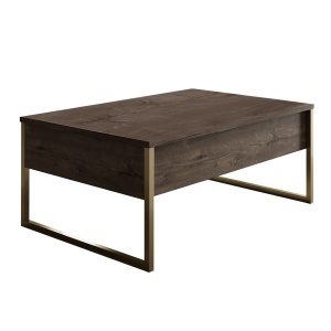 Hanah Home Coffee Table Walnut Gold Luxe - dió