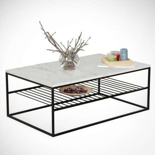Hanah Home Coffee Table White Black Etna - Marmo