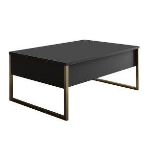 Hanah Home Dohányzóasztal Antracit Arany Luxe - Antracit