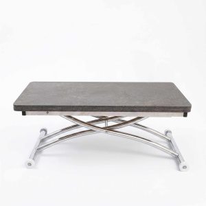 Hanah Home Dohányzóasztal Antracit Króm Mini Juppo Ext - Antracit
