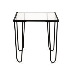 Hanah Home Dohányzóasztal Fekete átlátszó Shb-032