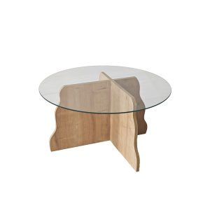 Hanah Home Dohányzóasztal Sapphire Oak Transparent Butterfly - Sa...