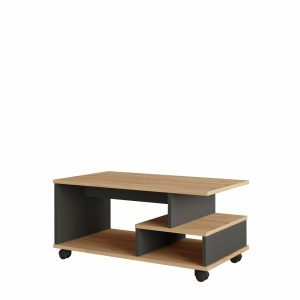 Hanah Home Dohányzóasztal Tölgy Antracit MIN9-SA