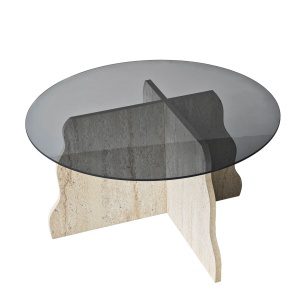 Hanah Home Dohányzóasztal Travertine Fume Butterfly - Travertin