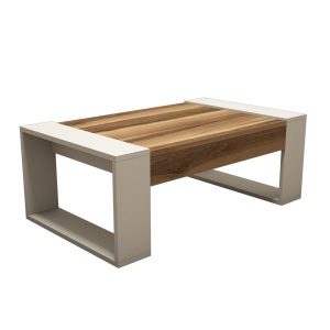 Hanah Home Dohányzóasztal Walnut Cream Venüs - Walnut