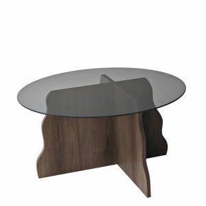 Hanah Home Dohányzóasztal Walnut Fume Butterfly - Dió