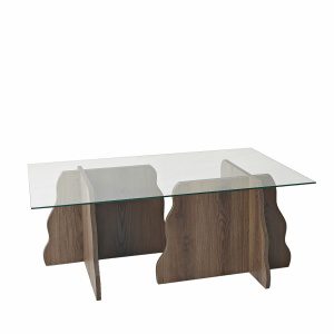 Hanah Home Dohányzóasztal Walnut Transparent Canyon - Diófa