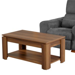 Hanah Home Dohányzóasztal diófa polccal - Diófa