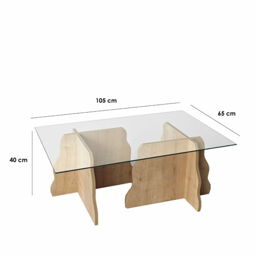 Hanah Home Sapphire Oak Transparent Canyon dohányzóasztal - Sapph... - Image 2