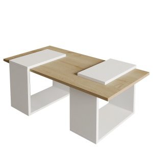 Hanah Home dohányzóasztal fehér zafír tölgy Matris - fehér