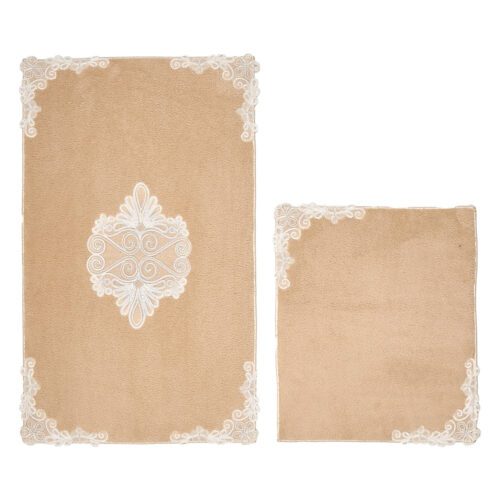 L'essential Maison Bathmat Set (2 Pieces) Cappuccino Cot-Klzt5-32
