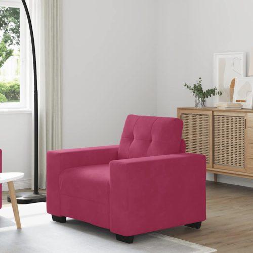 Bordó bársony kanapéfotel 59 cm