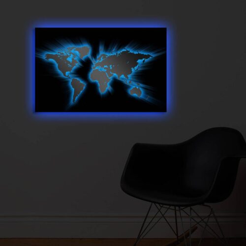 LED-es megvilágítású vászon falikép