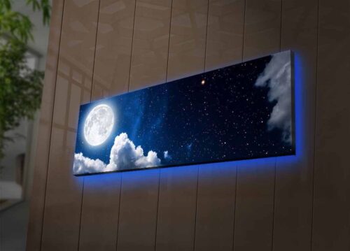 LED-es megvilágítású vászon falikép