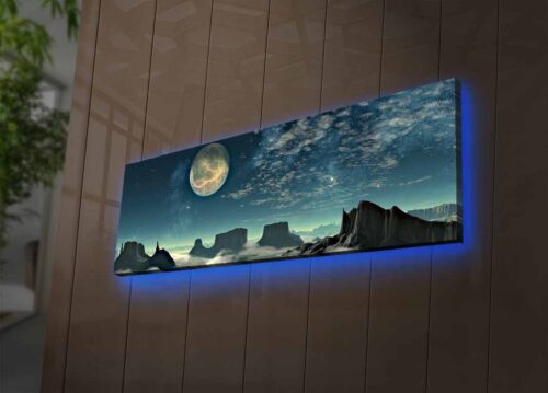 LED-es megvilágítású vászon falikép