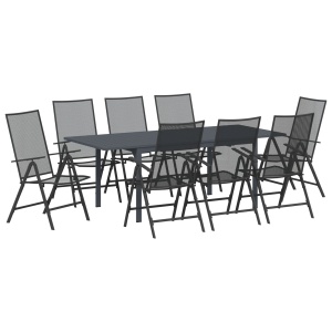 9 darabos előszobabútor szett antracit acélból