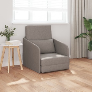 Földi kanapéágy 2 az 1-ben taupe 65x80x83 cm szövet