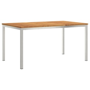 Kültéri étkezőasztal 150x90x75 cm tömör akácfa