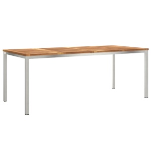 Kültéri étkezőasztal 200x90x74.5 cm tömör tíkfából