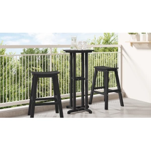Bárasztal fekete 55x55x107 cm hdpe