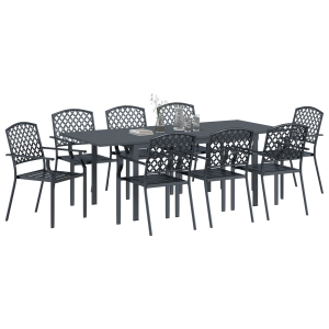 9 részes előszobai bútor szett anthracite acél