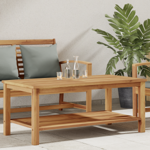 Dohányzóasztal barna 110 x 55 x 45 cm tömör tíkfa