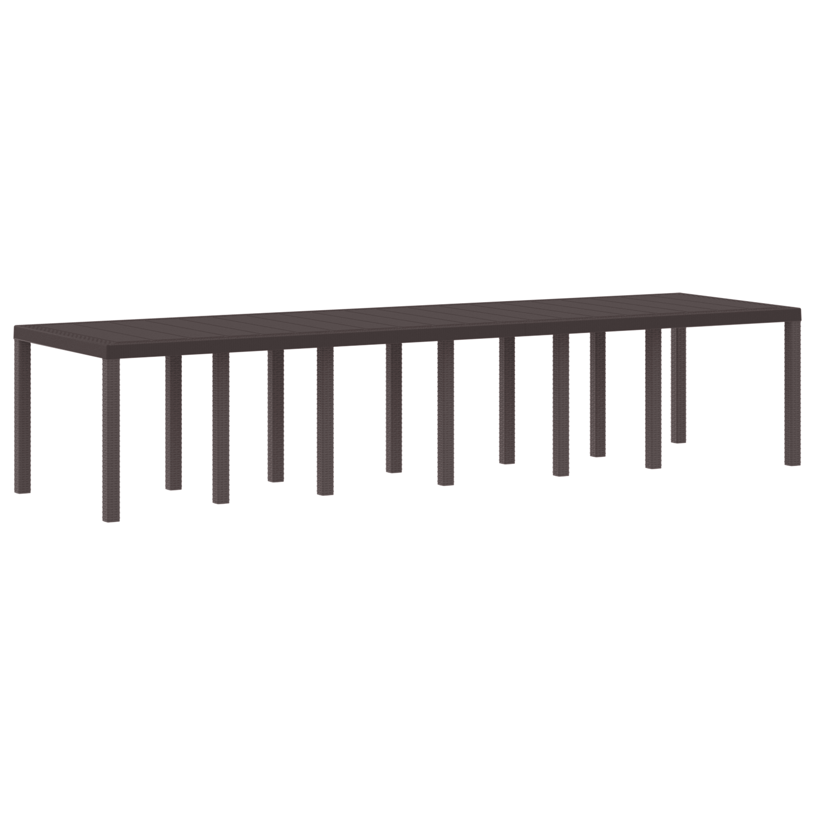 Kertasztal barna 350x100x73 cm poliratán