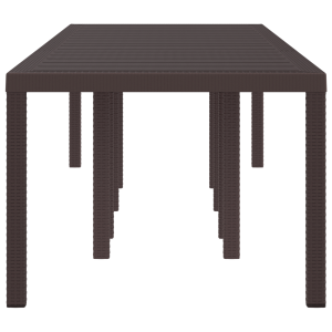 Kerti asztal barna 300x100x73 cm polirattan